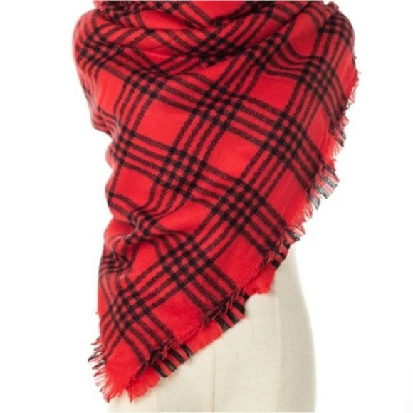 New ❤🖤 So Soft Red/Black Scarf - Picture 5 of 5